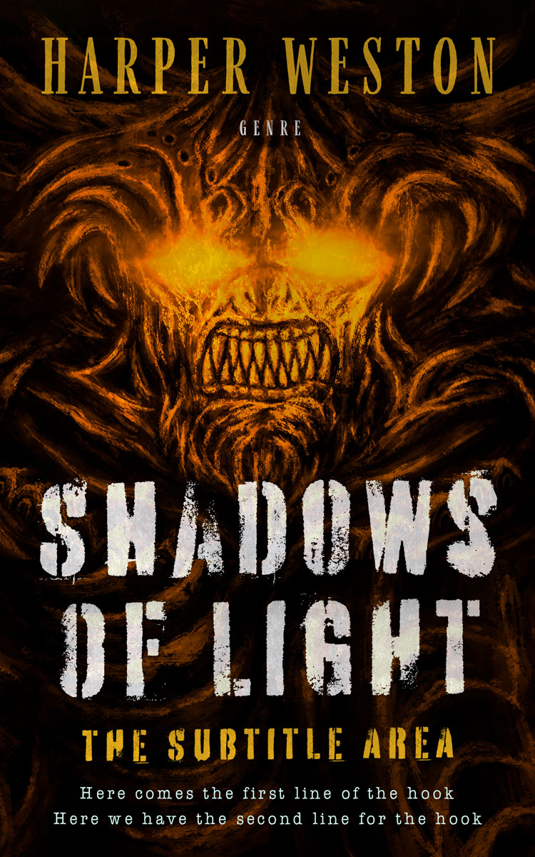 2D view of Premade Horror Book Cover - Twine