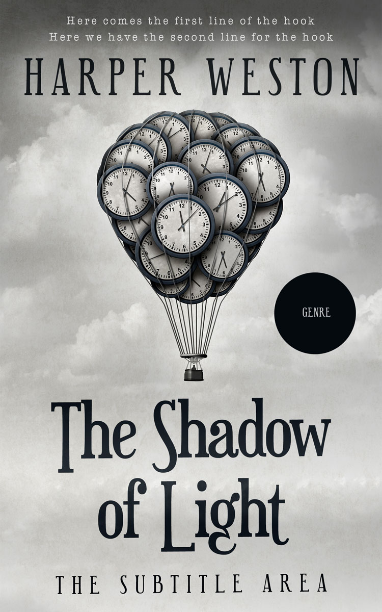 2D view of Premade Surreal Book Cover - Gray Nickel