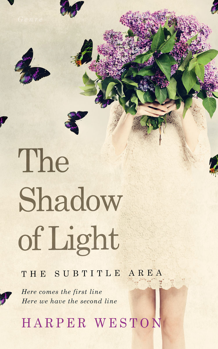 2D view of Premade Romance Book Cover - Parchment