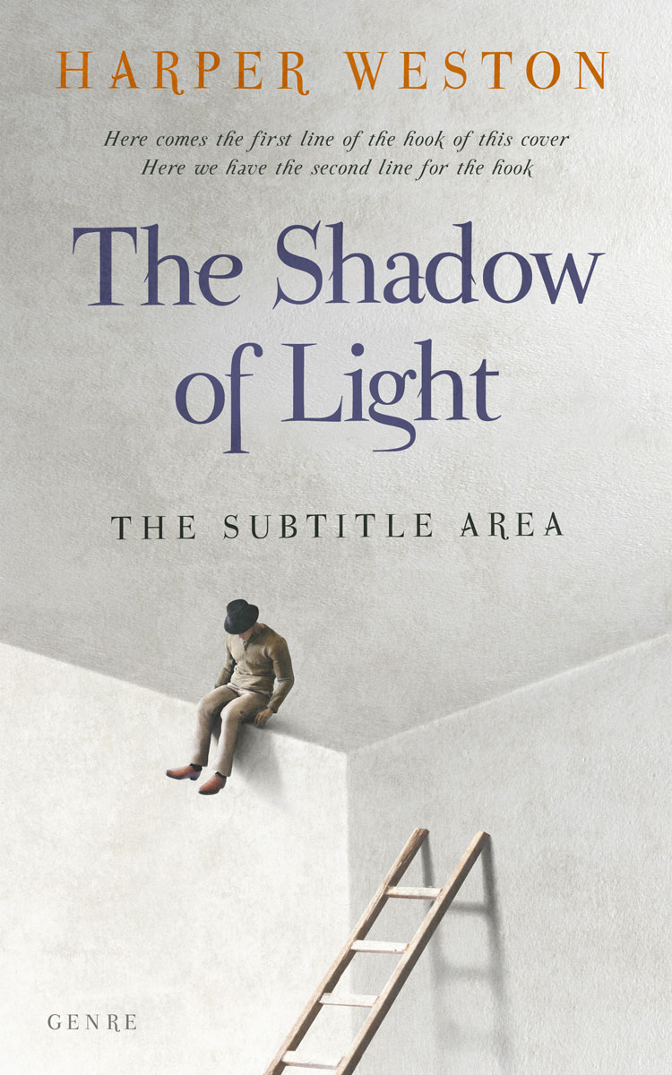 2D view of Premade Abstract Book Cover - Quill Gray