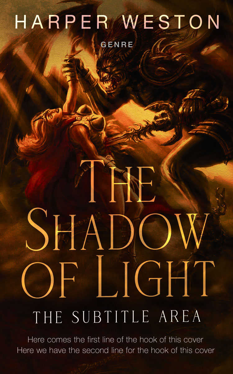 2D view of Premade Fantasy Book Cover - Wood Bark