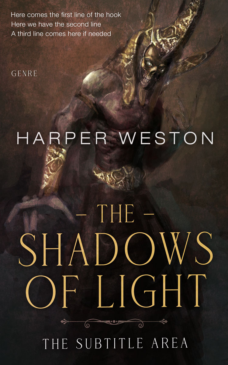 2D view of Premade Fantasy Book Cover - Cocoa Brown