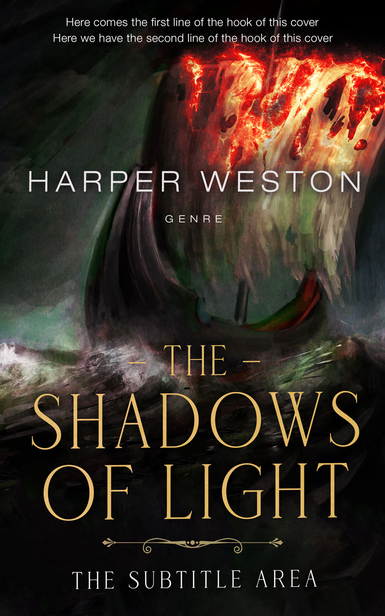 2D view of Premade Fantasy Book Cover - Rangoon Green