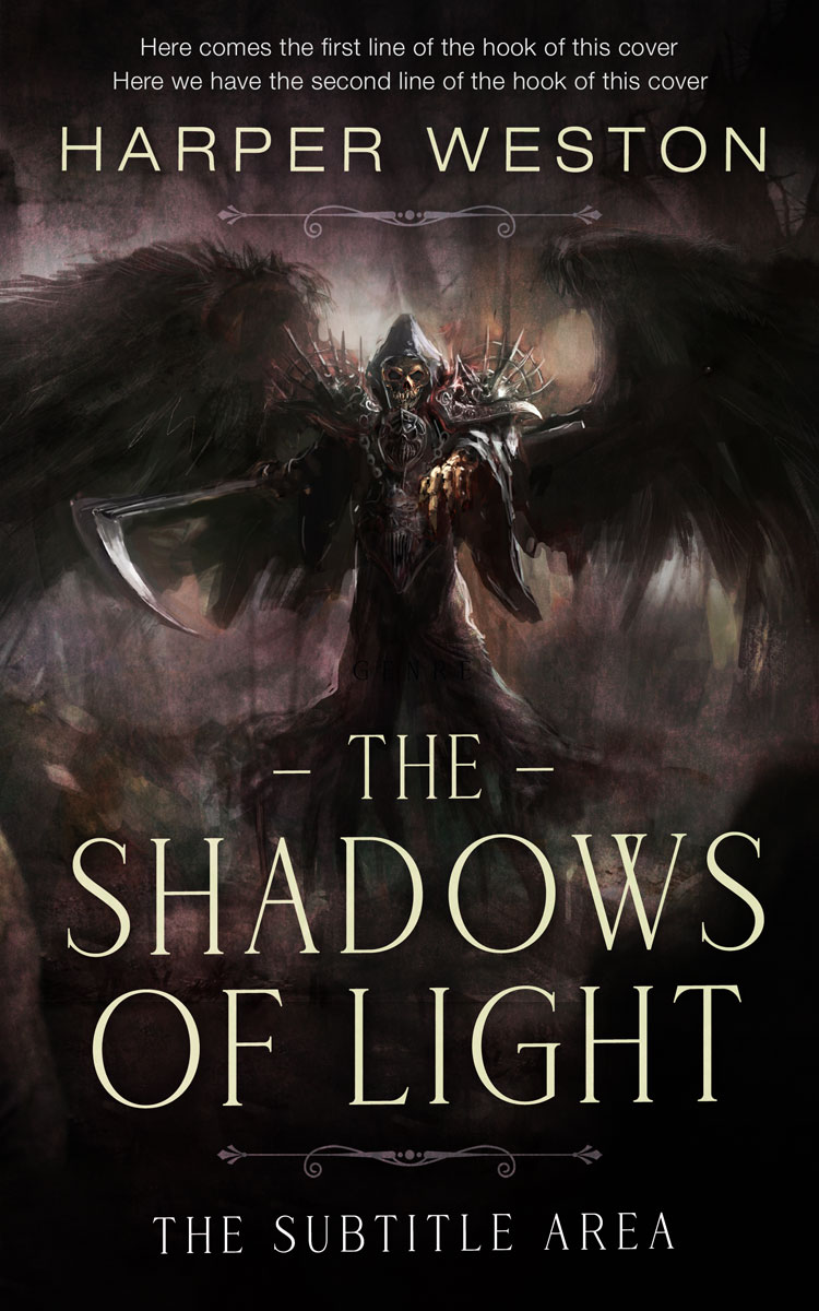 2D view of Premade Fantasy Book Cover - Cocoa Brown