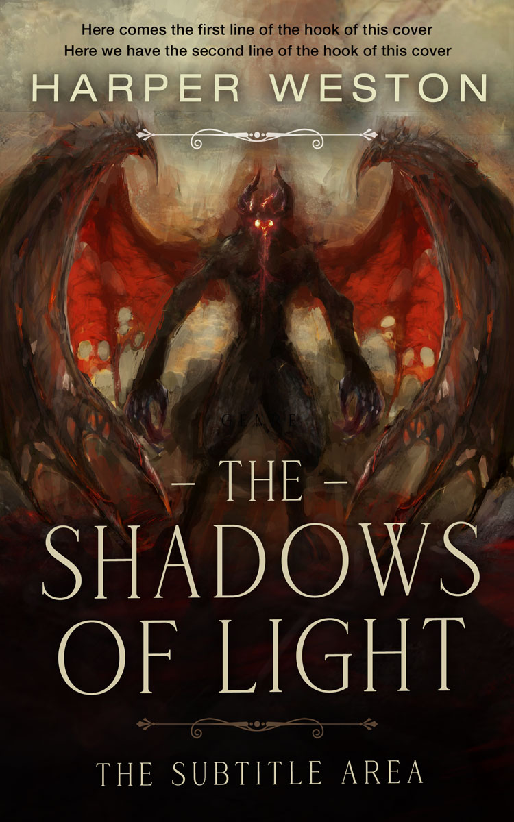 2D view of Premade Fantasy Book Cover - Coffee Bean