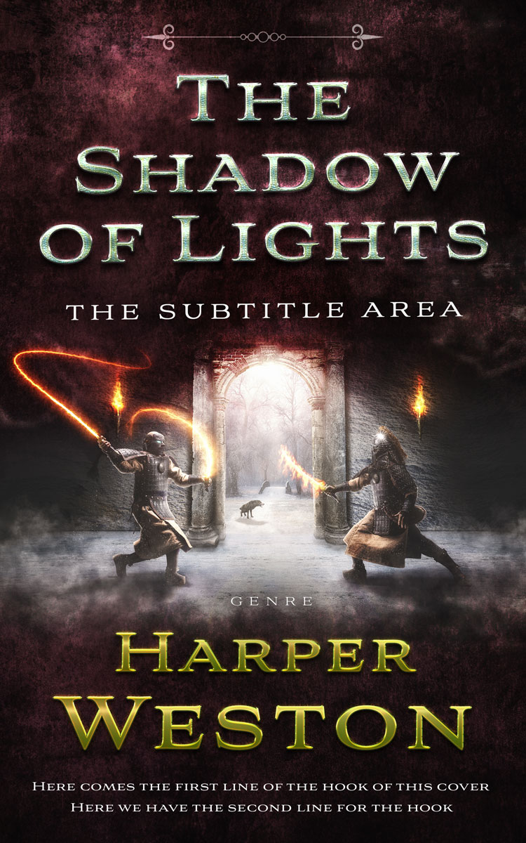 2D view of Premade Fantasy Book Cover - Cocoa Brown