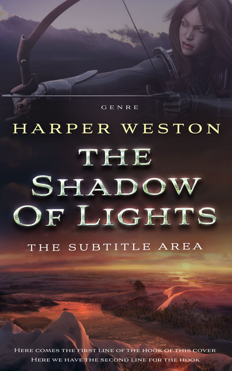 2D view of Premade Fantasy Book Cover - Thunder