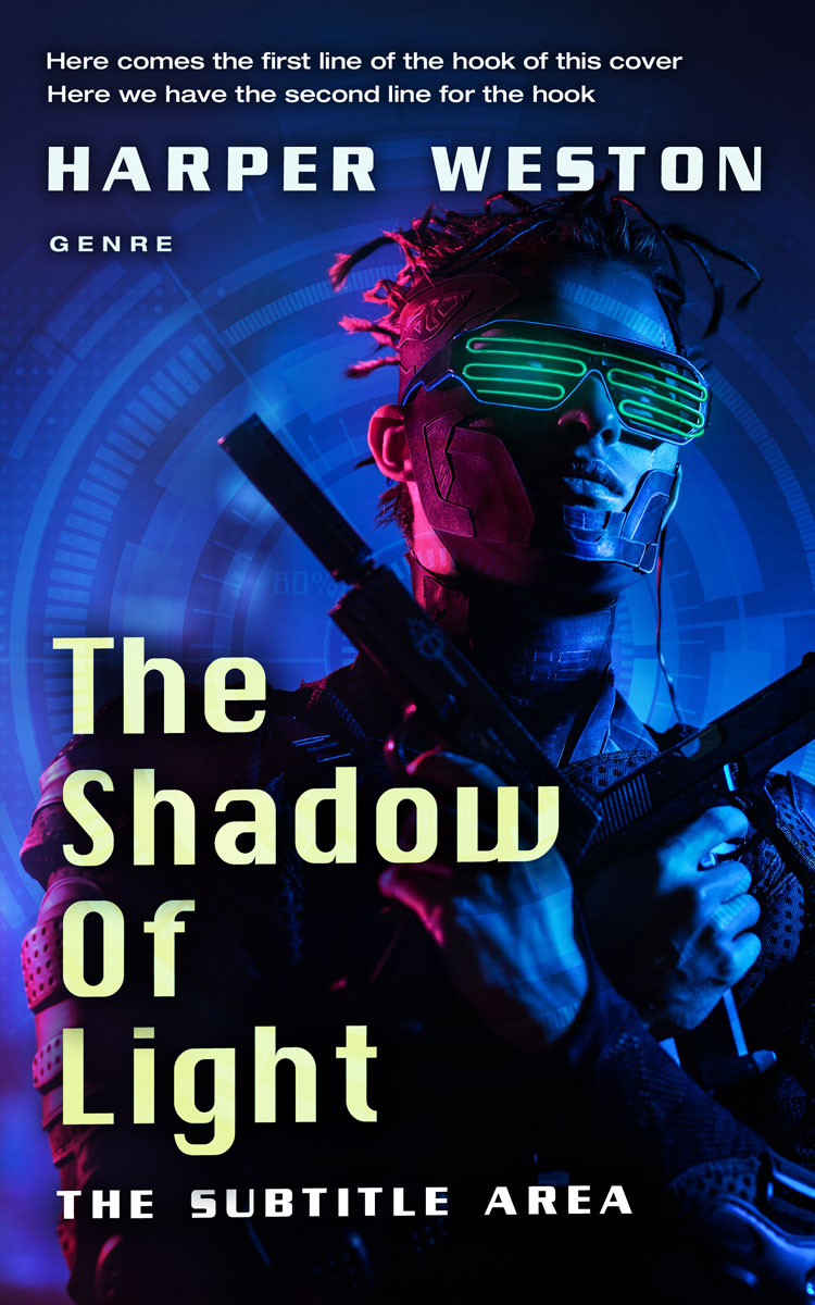 2D view of Premade Paranormal & Urban Book Cover - Ebony