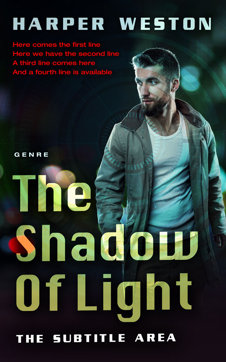 2D view of Premade Mystery & Thriller & Suspense Book Cover - Swamp Green