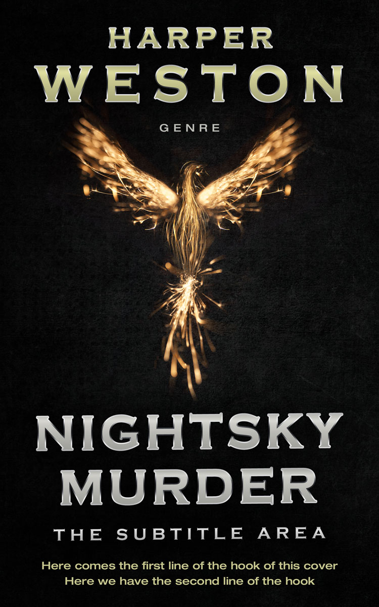 2D view of Premade Fantasy Book Cover - Cod Gray