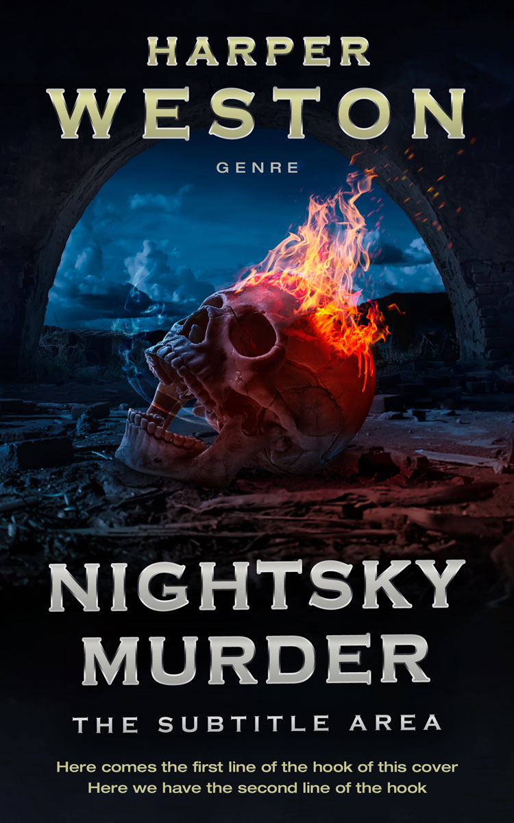 2D view of Premade Apocalyptica Book Cover - Vulcan