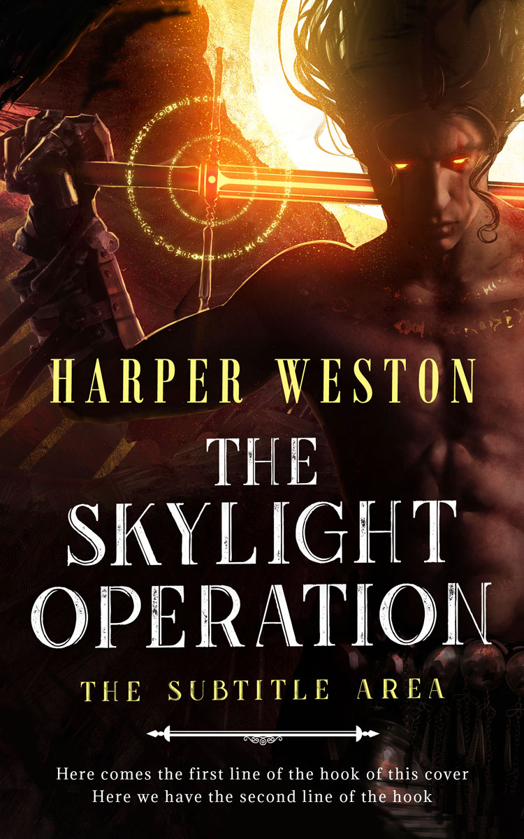 2D view of Premade Fantasy Book Cover - Harvest Gold