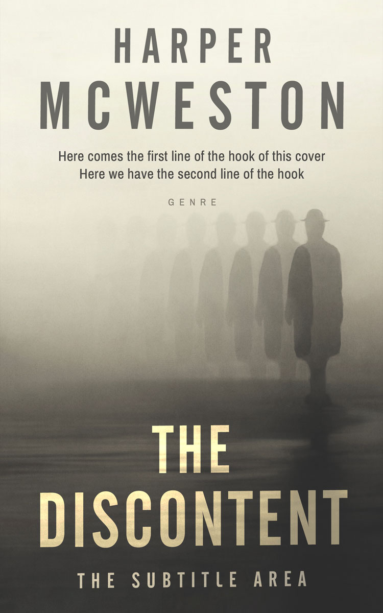 2D view of Premade Mystery & Thriller & Suspense Book Cover - Fuscous Gray