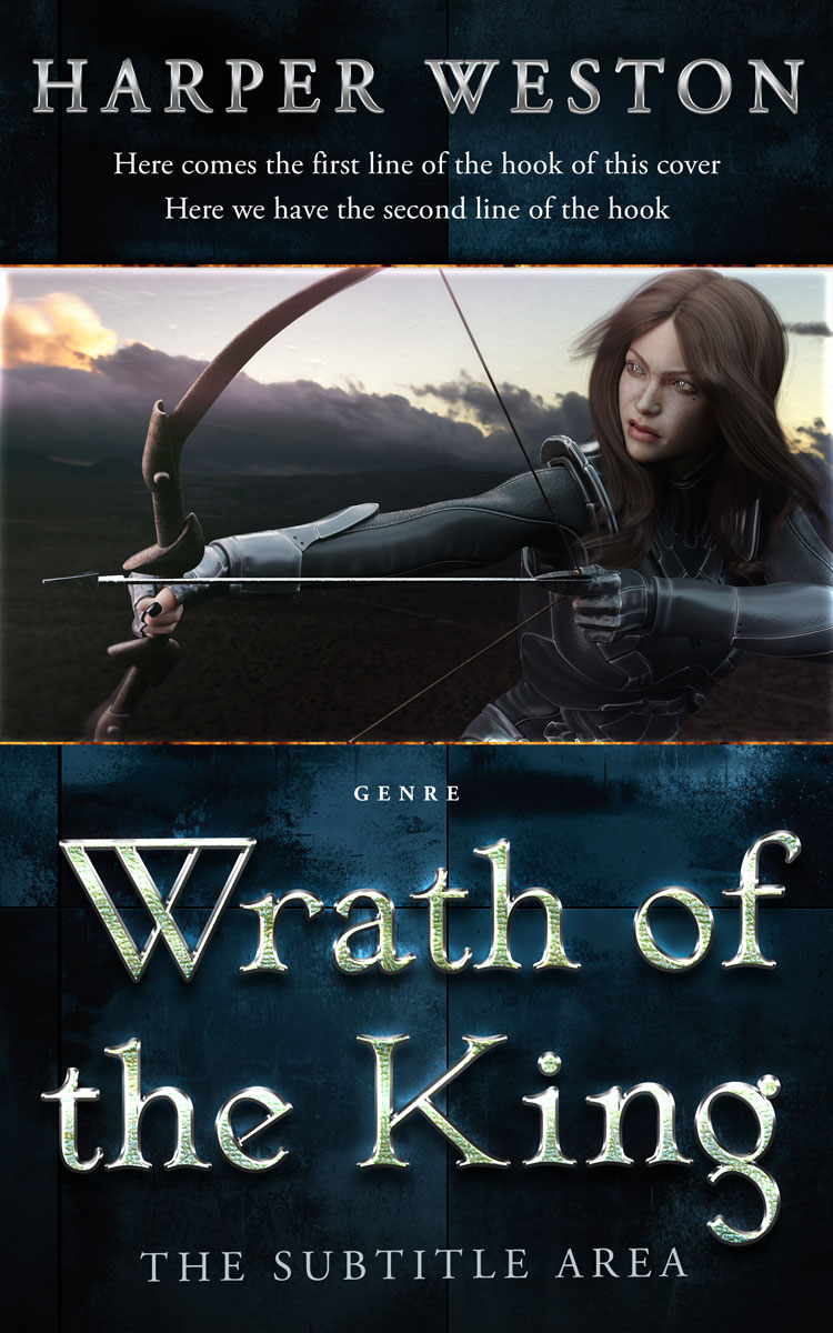 2D view of Premade Fantasy Book Cover - Bunker