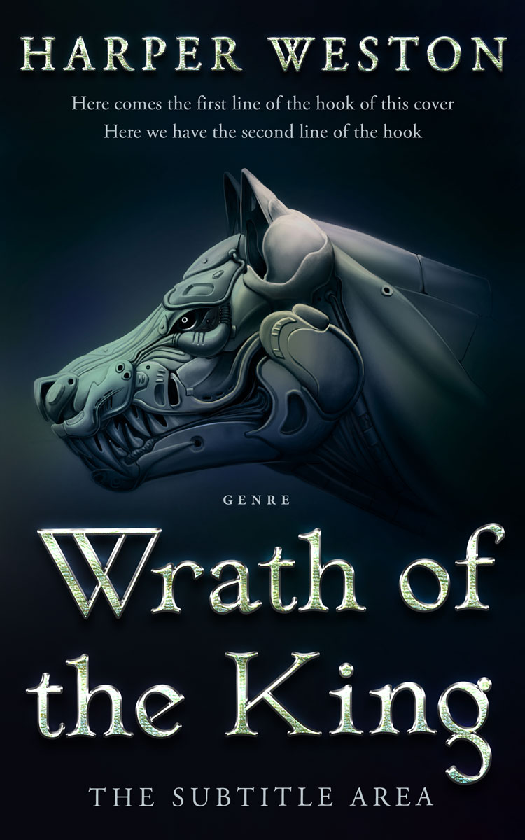 2D view of Premade Fantasy Book Cover - Ebony