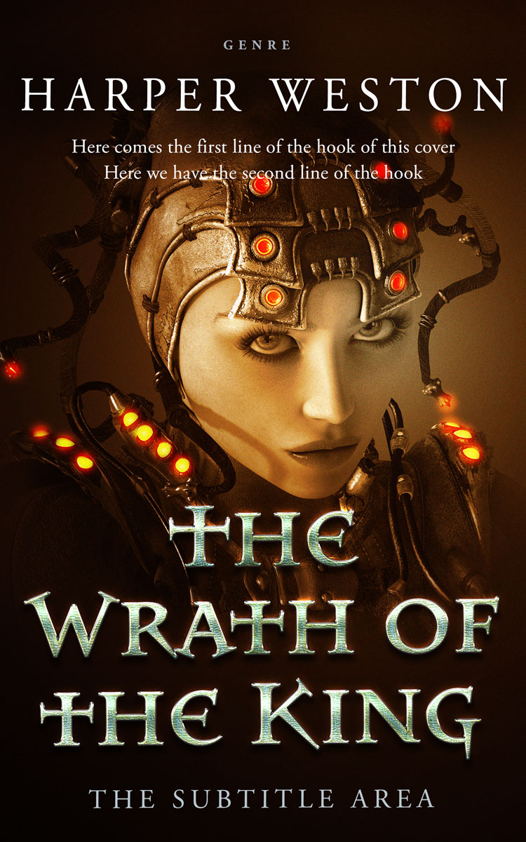 2D view of Premade Science Fiction Book Cover - Creole