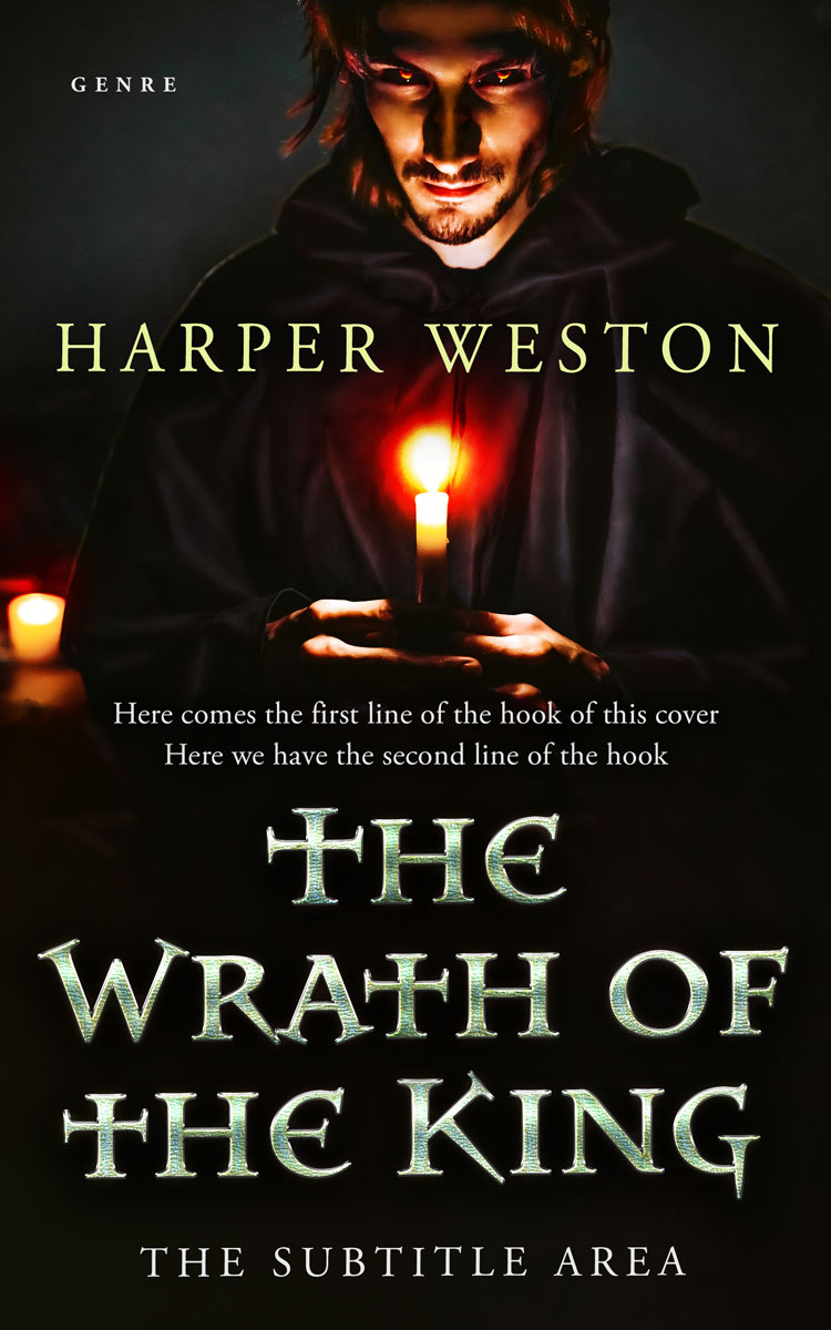 2D view of Premade Fantasy Book Cover - Night Rider