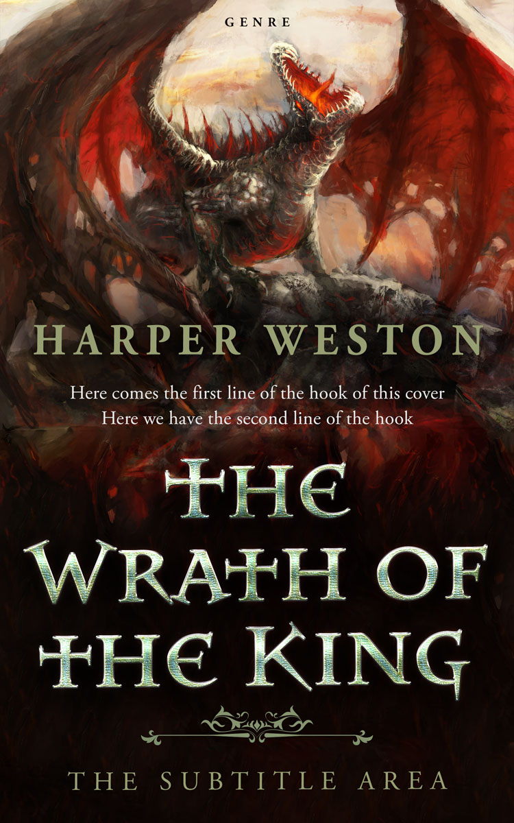 2D view of Premade Fantasy Book Cover - Night Rider