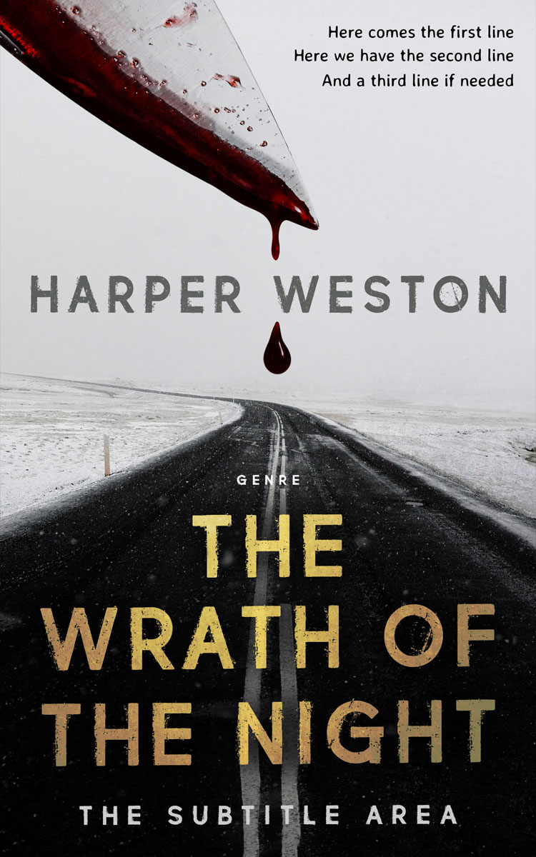 2D view of Premade Mystery & Thriller & Suspense Book Cover - French Gray