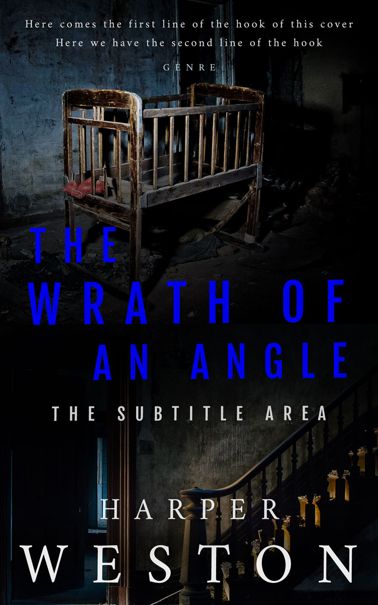 2D view of Premade Abstract Book Cover - Cod Gray