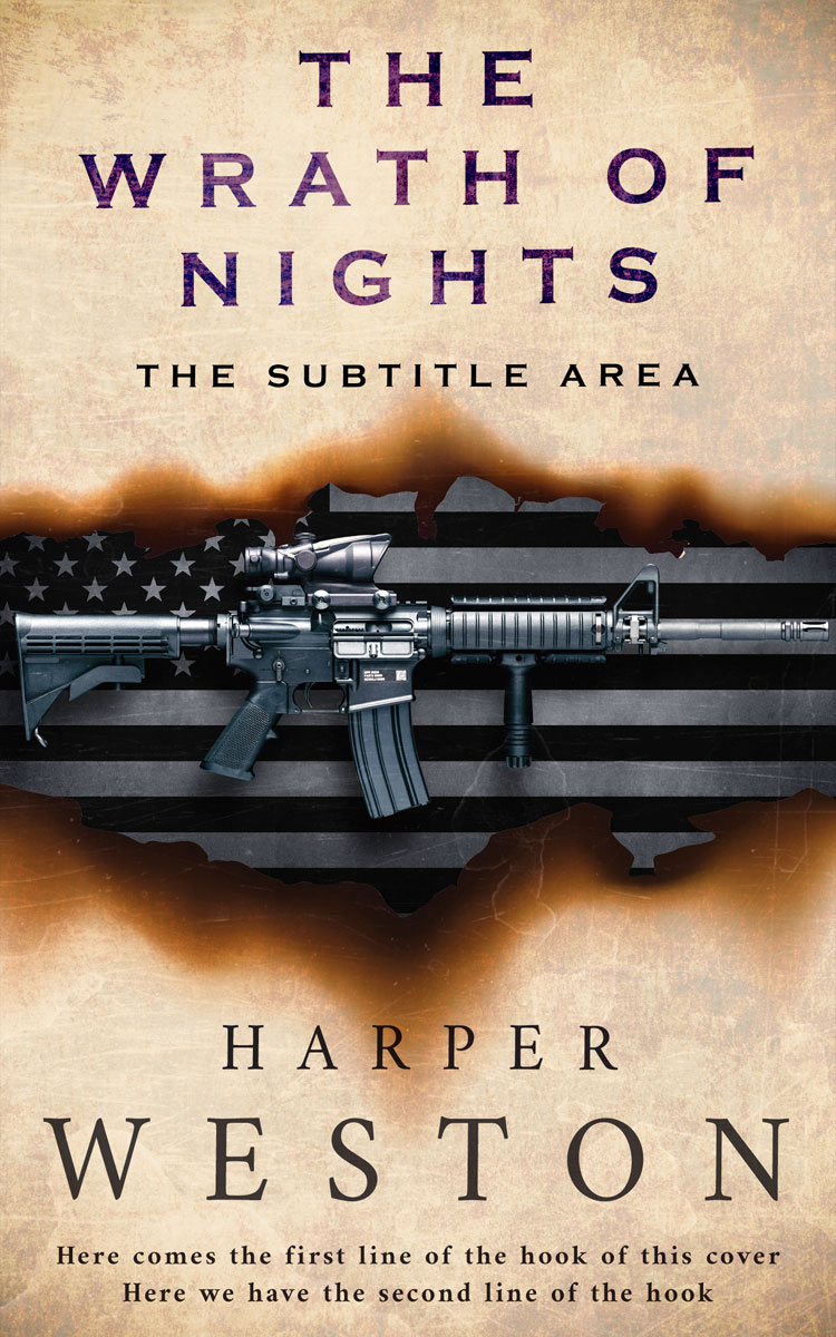 2D view of Premade Action & Adventure Book Cover - Thunder