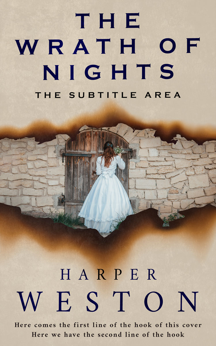 2D view of Premade Historical Book Cover - Bison Hide