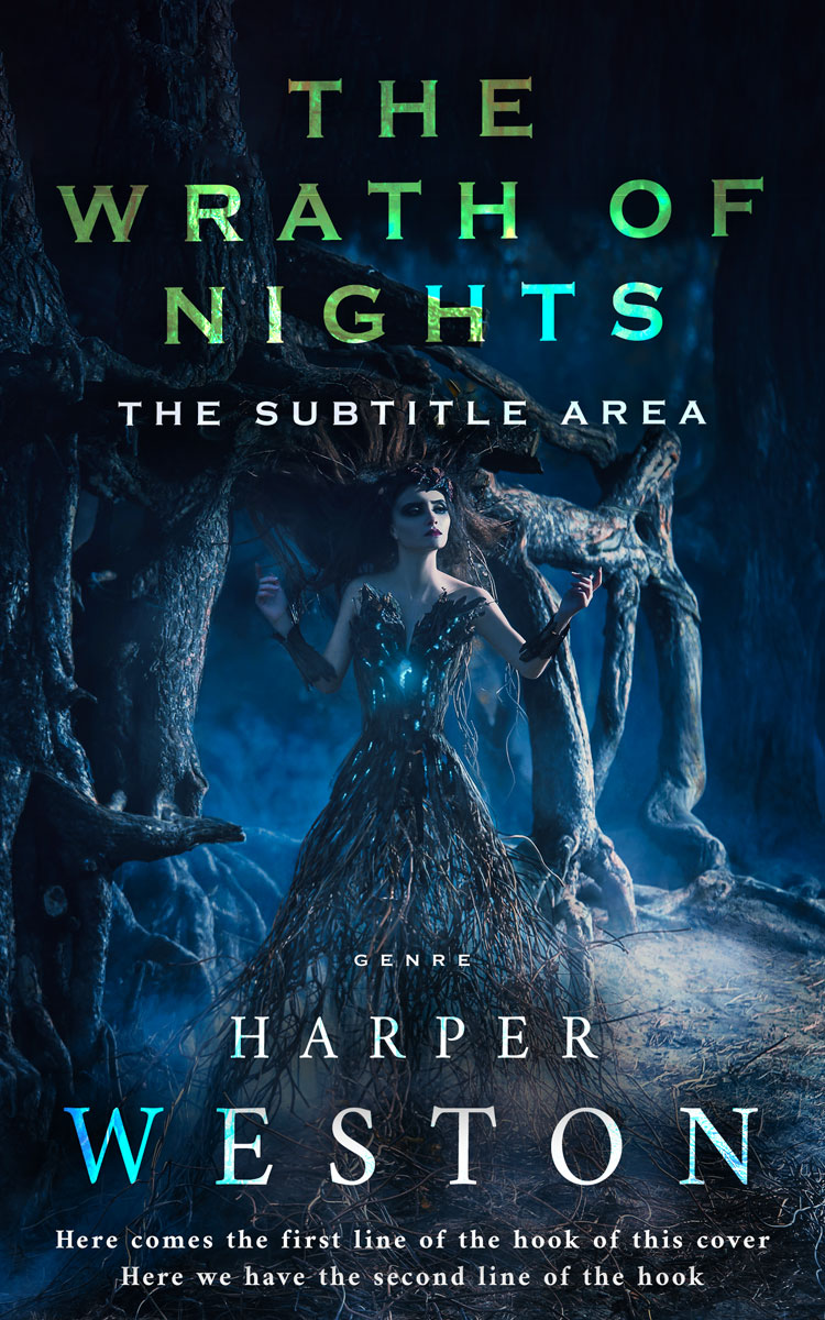 2D view of Premade Fantasy Book Cover - Firefly