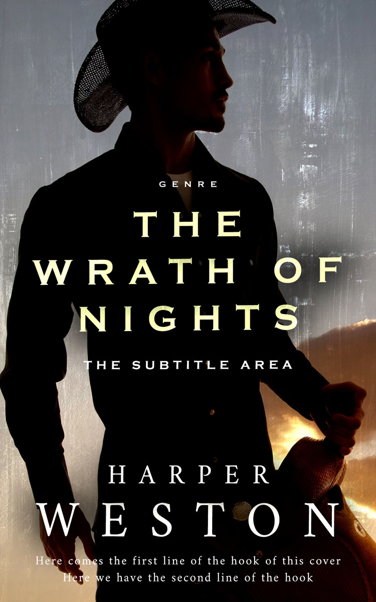 2D view of Premade Action & Adventure Book Cover - Cod Gray