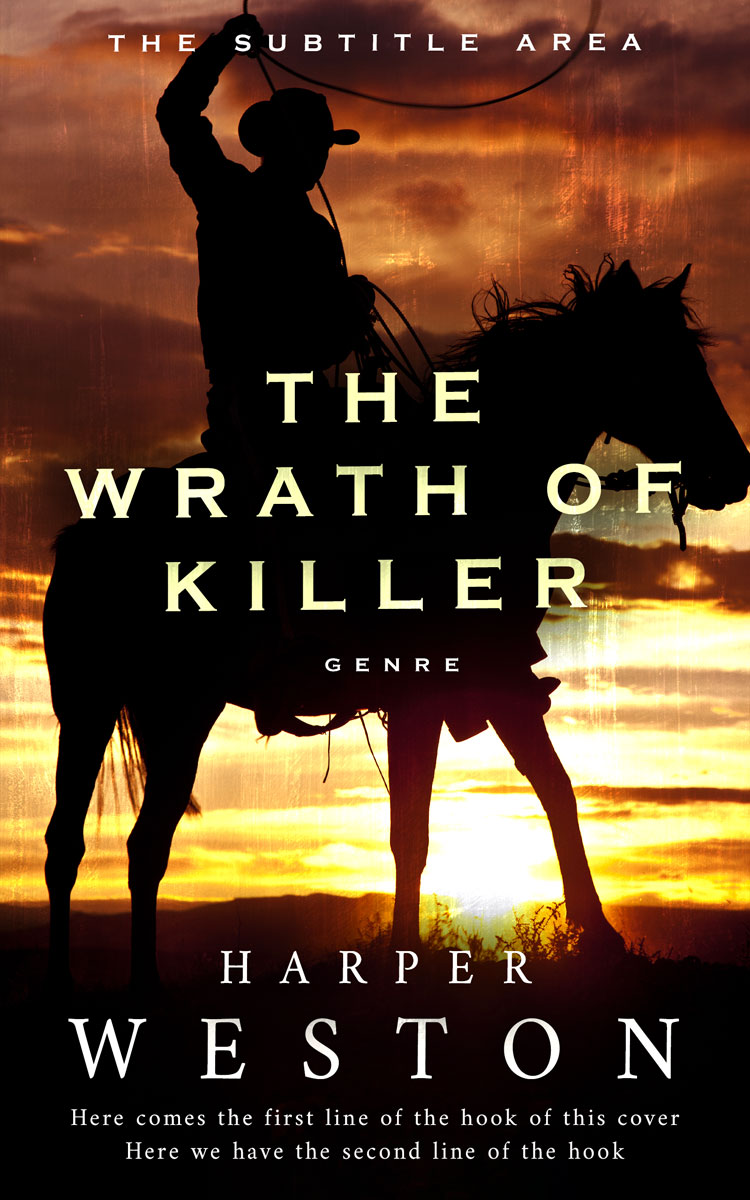 2D view of Premade Action & Adventure Book Cover - Harvest Gold