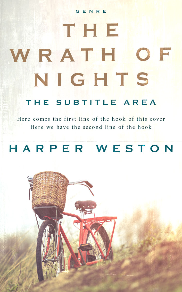 2D view of Premade Literary Fiction Book Cover - Ecru White