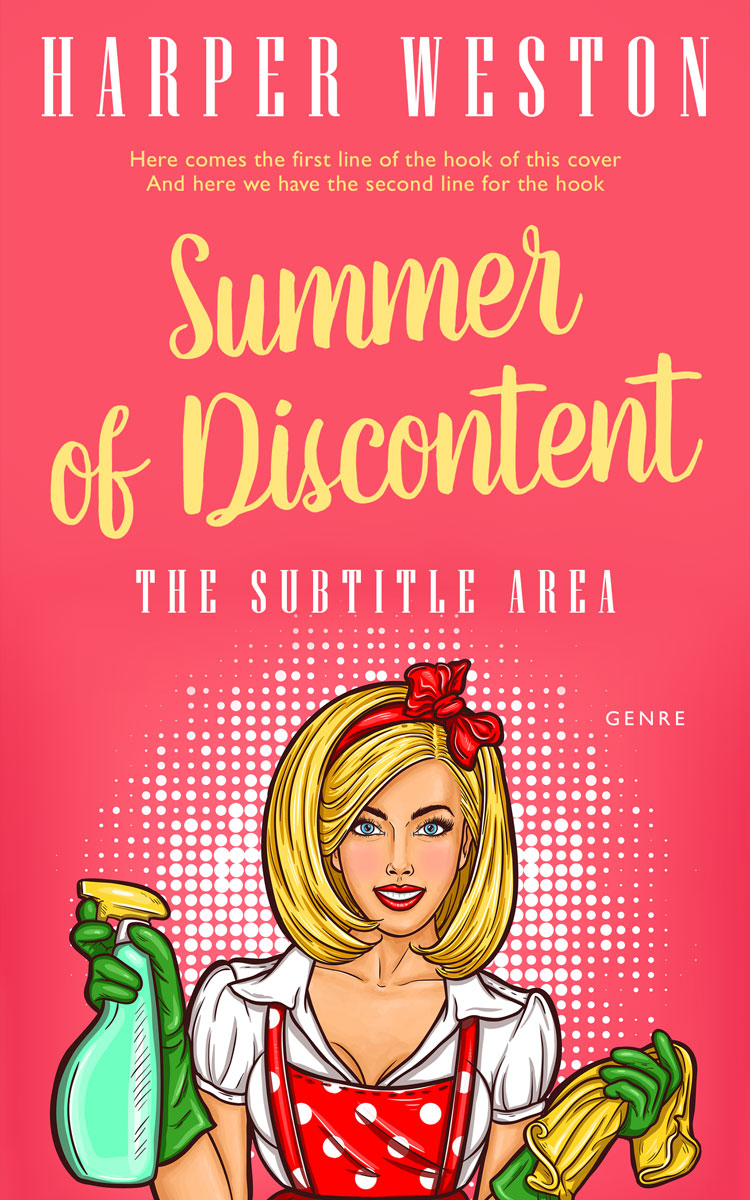 2D view of Premade Chick Lit Book Cover - Carnation