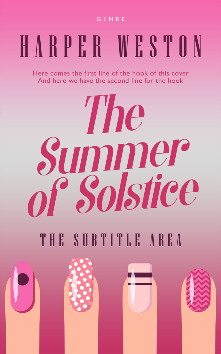 2D view of Premade Chick Lit Book Cover - Cavern Pink