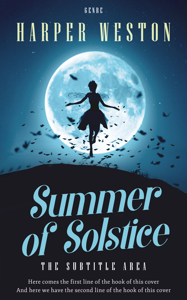 2D view of Premade Fantasy Book Cover - Mirage