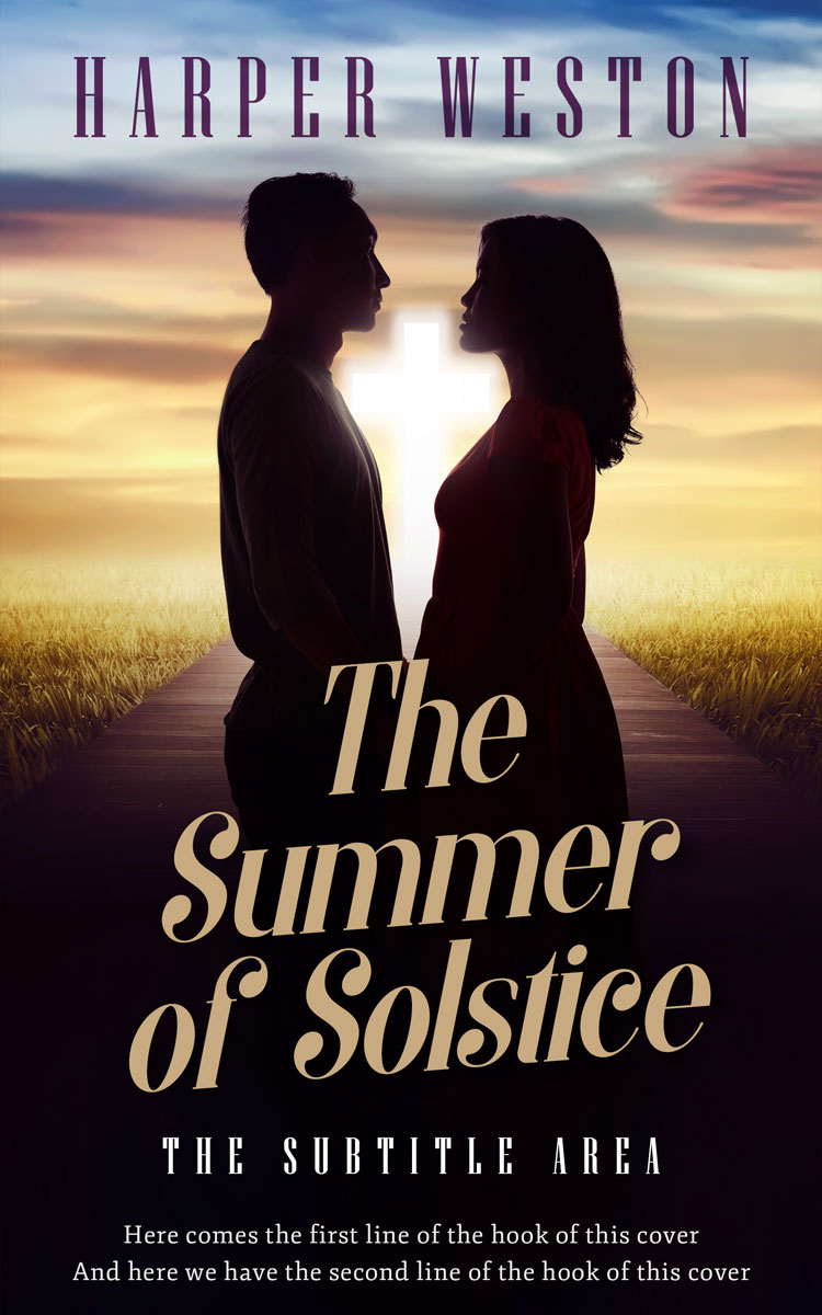 2D view of Premade Romance Book Cover - Gondola