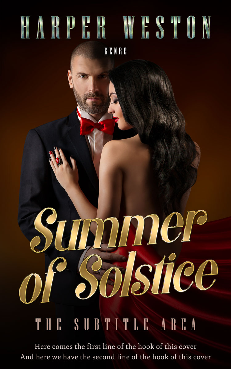 2D view of Premade Romance Book Cover - Crowshead