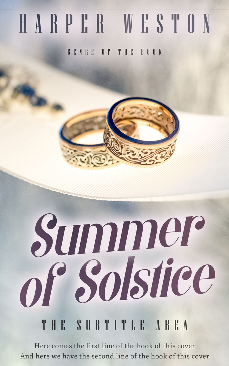 2D view of Premade Romance Book Cover - Timberwolf