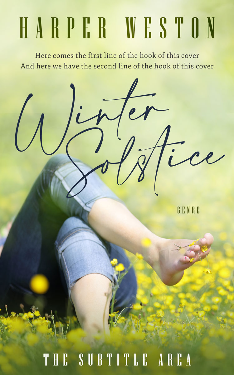 2D view of Premade Romance Book Cover - Beryl Green