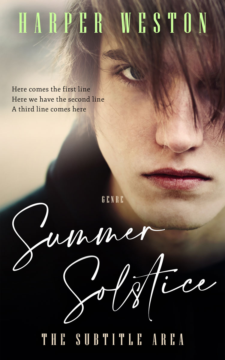 2D view of Premade Romance Book Cover - Akaroa