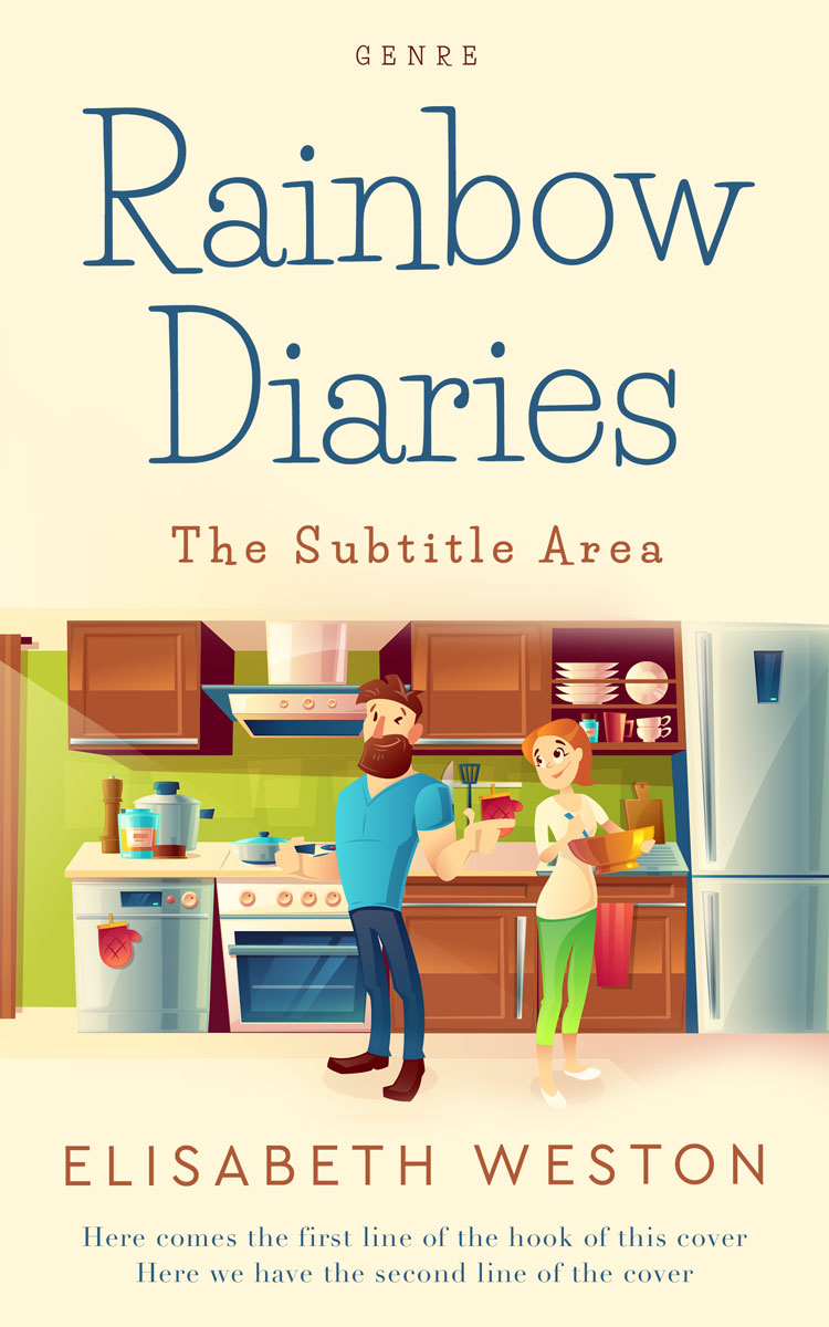 2D view of Premade Chick Lit Book Cover - Coconut Cream