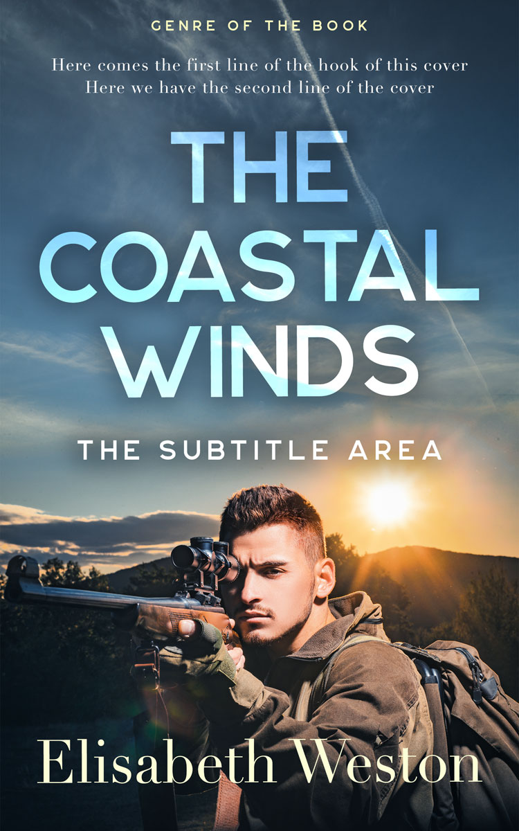 2D view of Premade Mystery & Thriller & Suspense Book Cover - Shuttle Gray