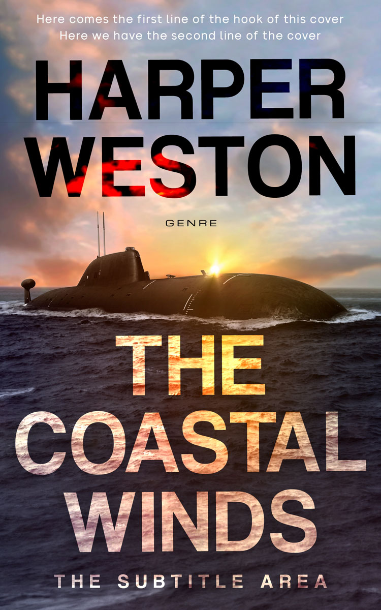 2D view of Premade Action & Adventure Book Cover - Cameo