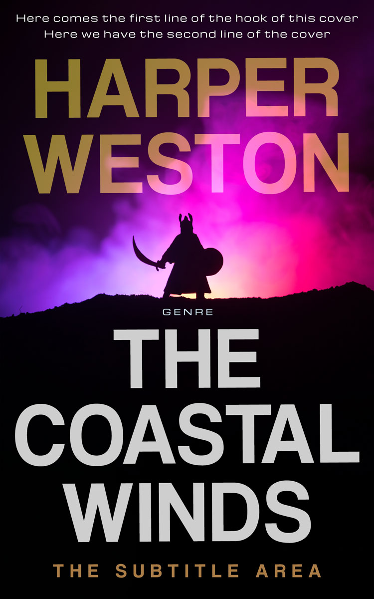 2D view of Premade Fantasy Book Cover - Asphalt