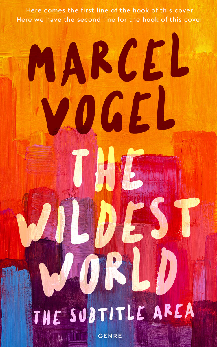 2D view of Premade Abstract Book Cover - Tawny Port