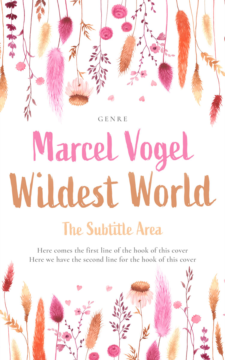 2D view of Premade Nature Book Cover - Beauty Bush