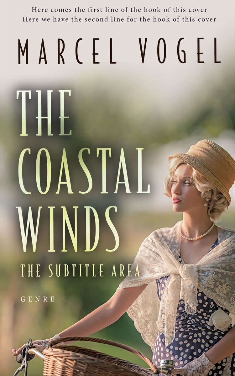 2D view of Premade Chick Lit Book Cover - Pale Oyster