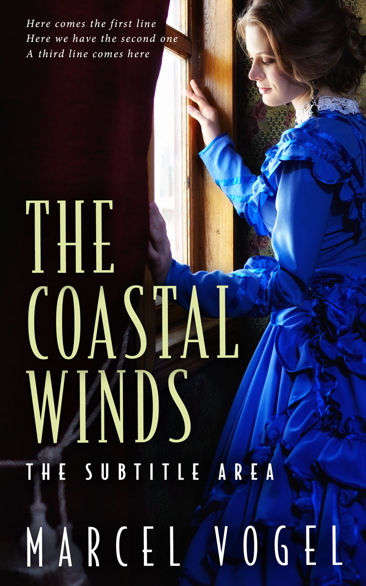 2D view of Premade Romance Book Cover - Ebony