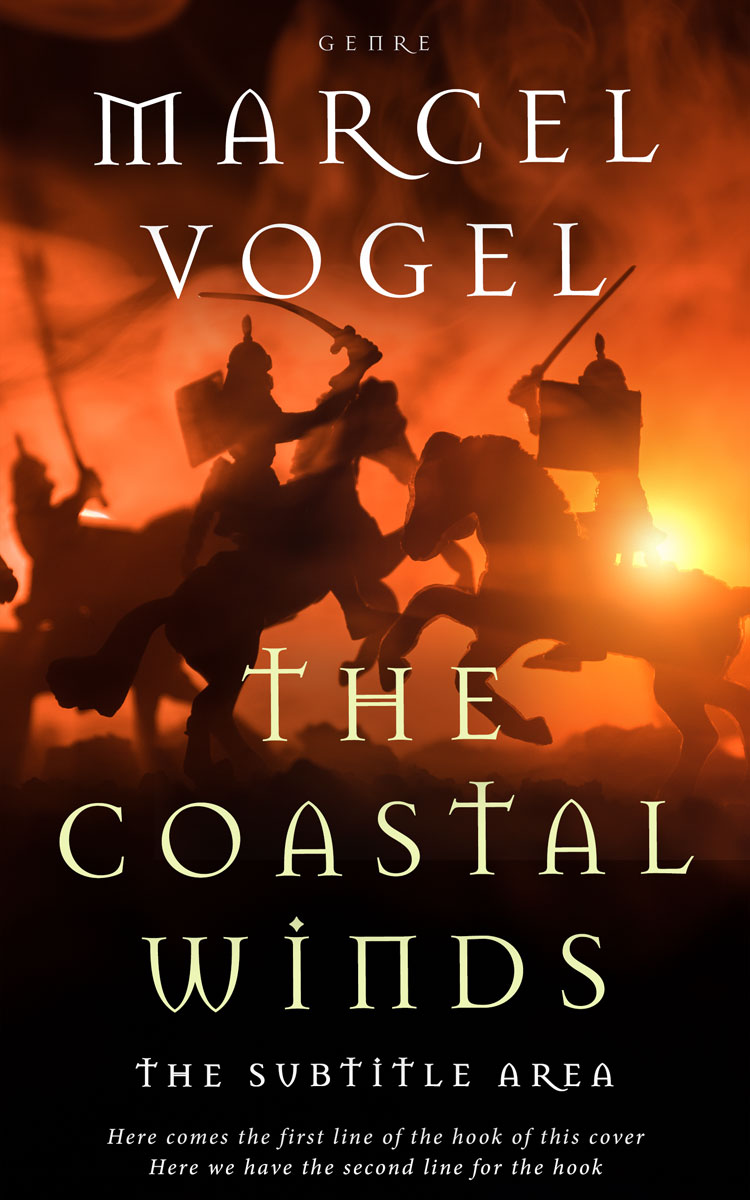 2D view of Premade Historical Book Cover - Red Damask