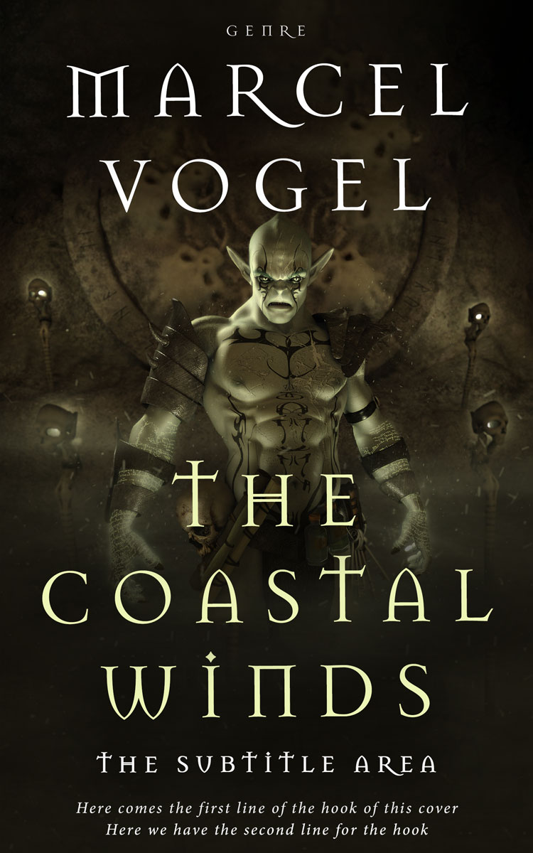 2D view of Premade Fantasy Book Cover - Oil