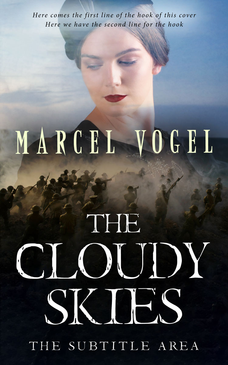 2D view of Premade Romance Book Cover - Pale Slate