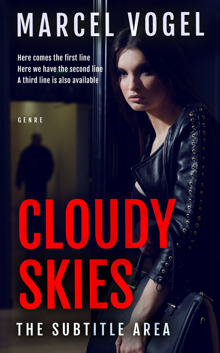 2D view of Premade Chick Lit Book Cover - Ebony